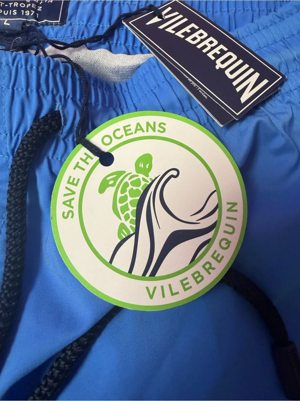 Vilebrequin Boys Swim Trunks Size L Blue NWT $195